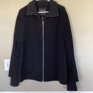 Talbots Womens Black Wool Blend Peacoat Winter Coat Jacket Large L  No size tag,